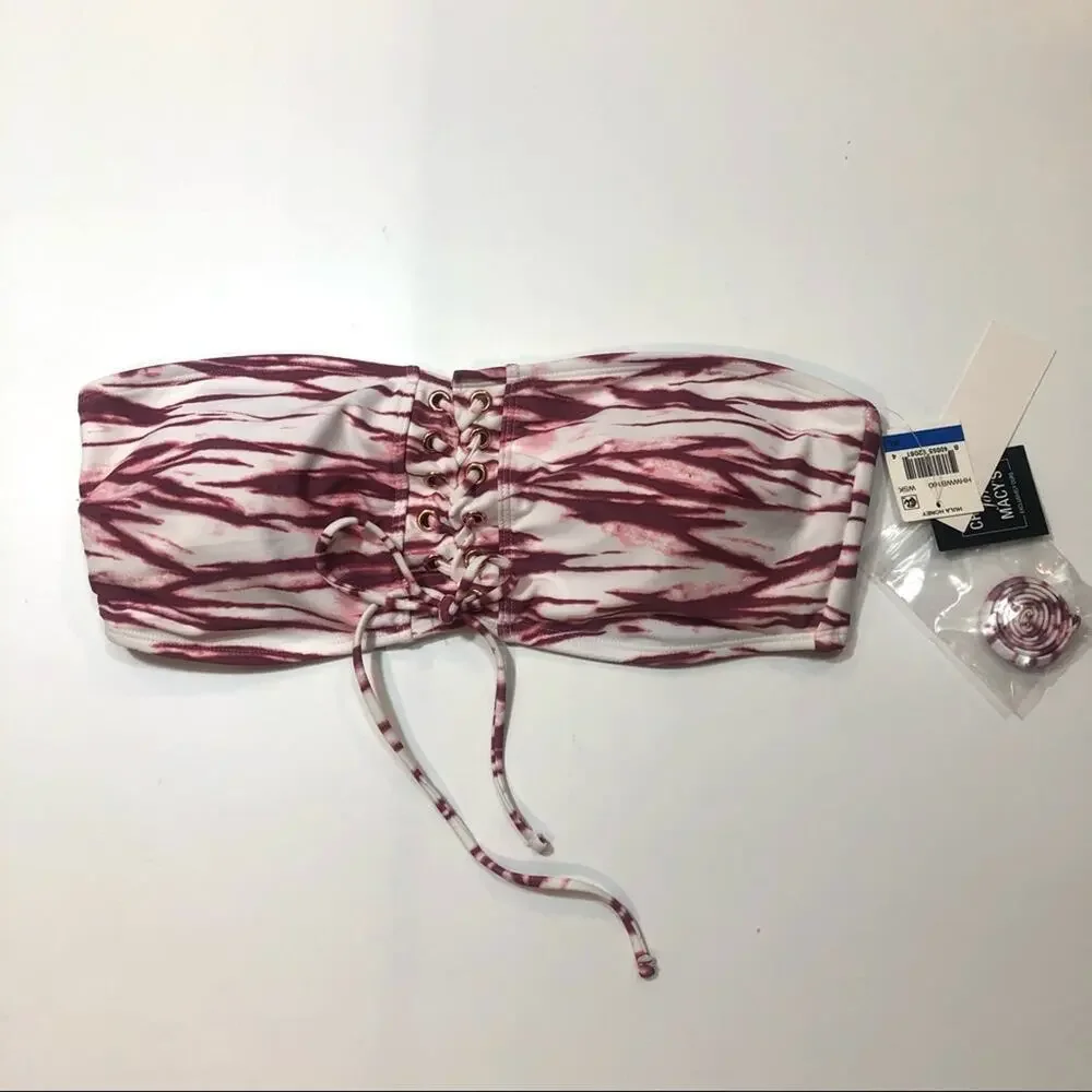 Hula Honey Wild Lace Front bandeau swim top